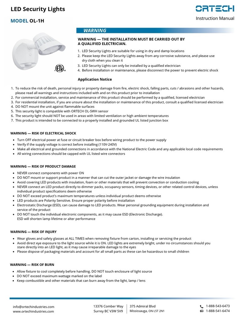Ortech OL-1H User manual Ortech OL-1H User manual