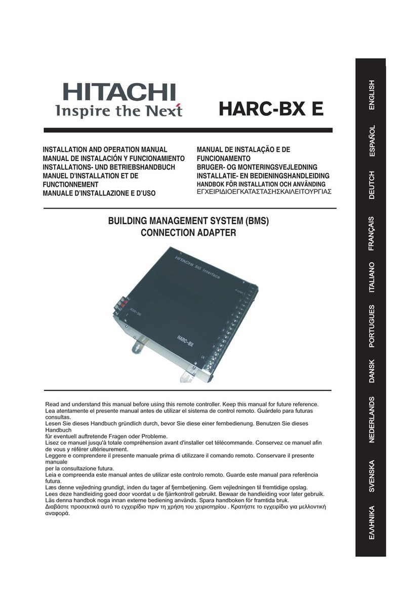 Hitachi HARC-BX E Installation and operation manual