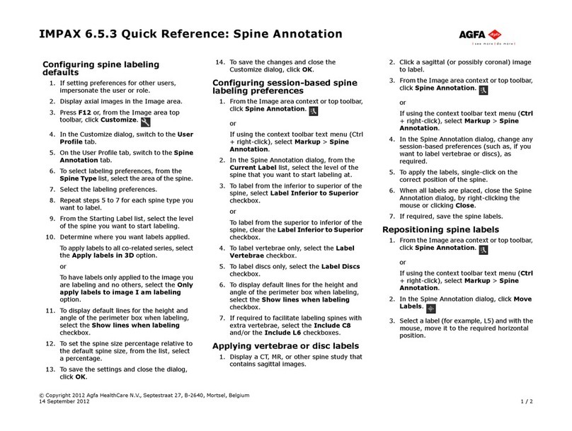 AGFA IMPAX 6.5.3 quick reference