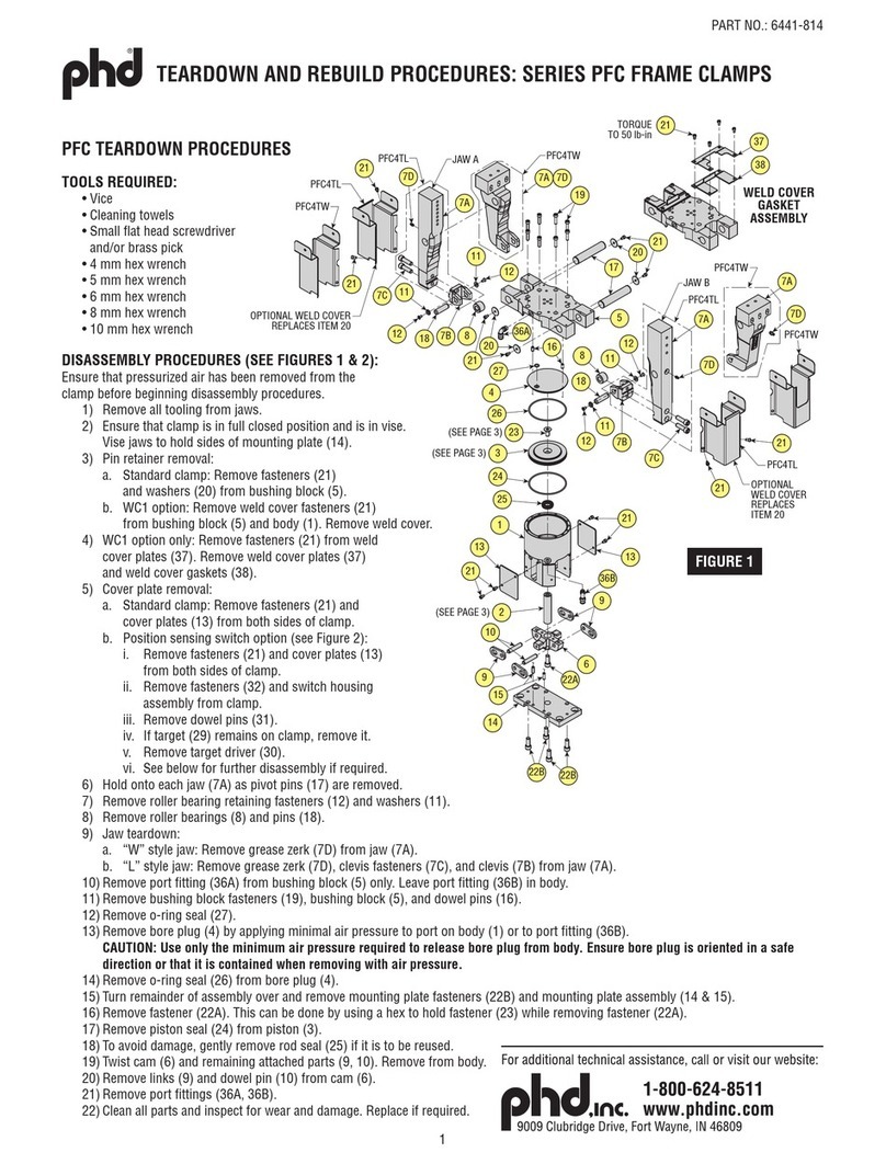 PHD PFC Series Teardown Guide PHD PFC Series Teardown Guide