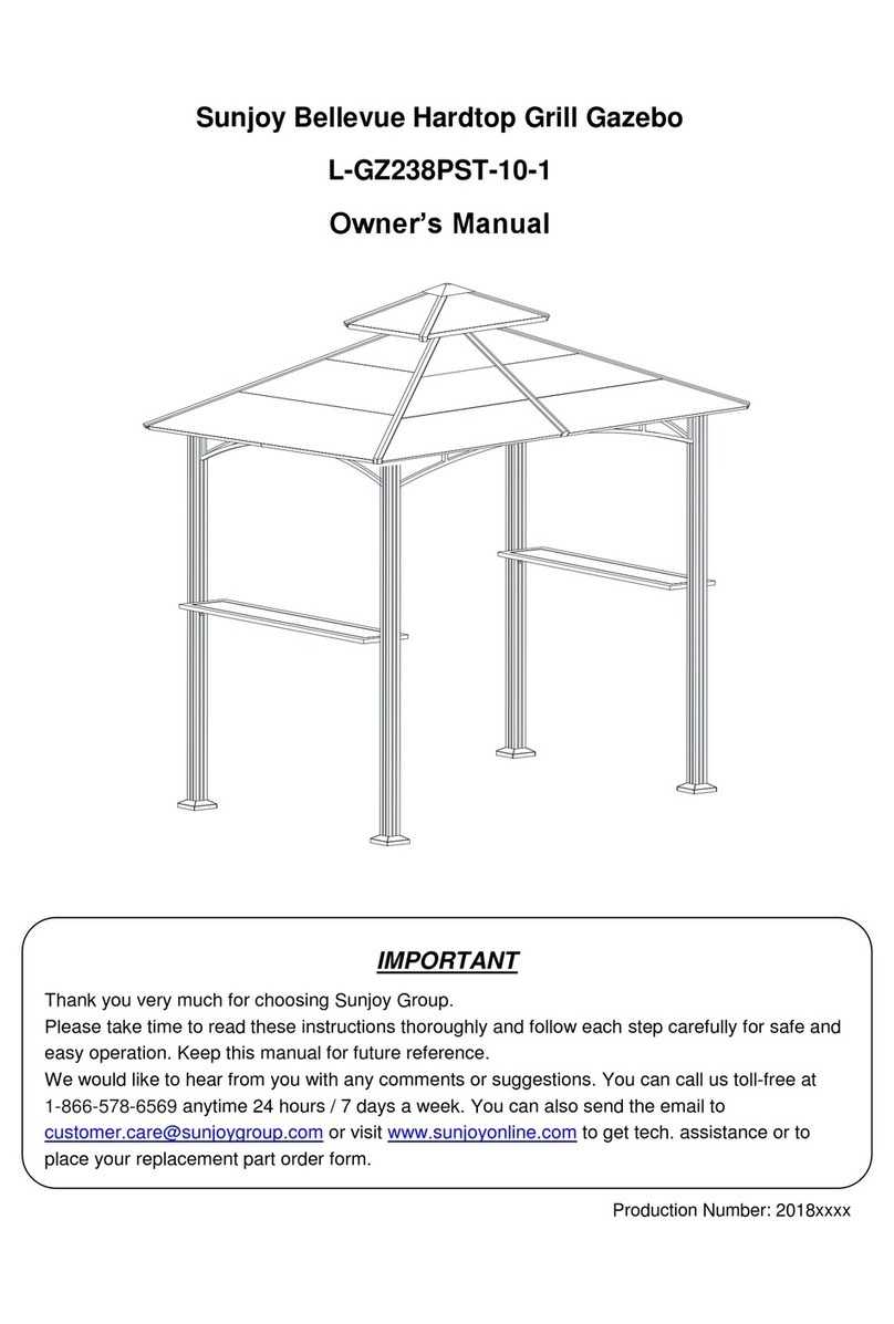 Sunjoy Bellevue L-GZ238PST-10-1 User manual