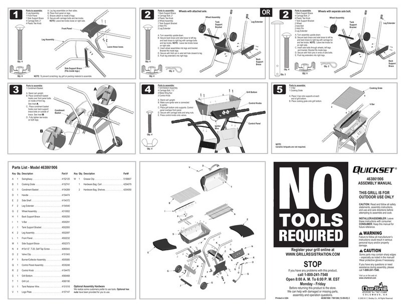 Char-Broil QUICKSET 463861906 User manual