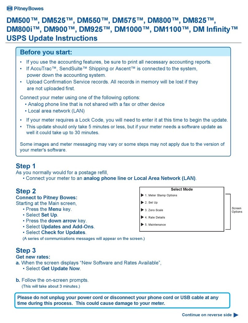 Pitney Bowes DM500 Update instructions
