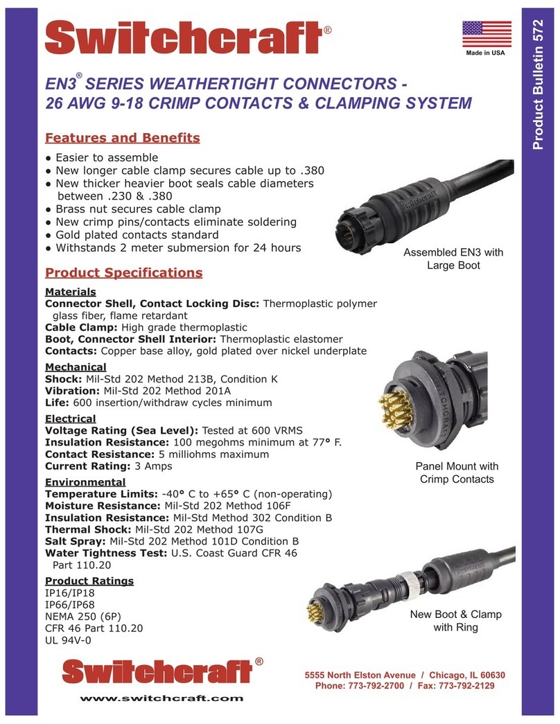 Switchcraft EN3 Series Product bulletin