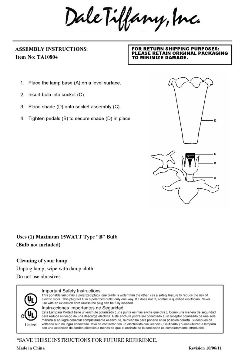 Dale Tiffany TA10804 Assembly instructions