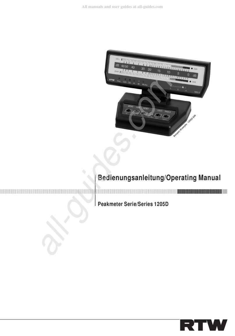 RTW 1205D Series operating manual