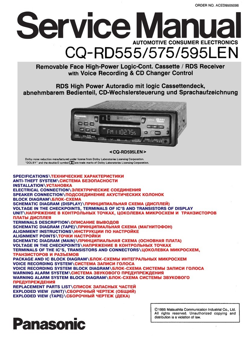 Panasonic CQ-RD555LEN Service manual