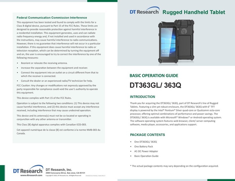 DT Research DT363GL Basic operation guide