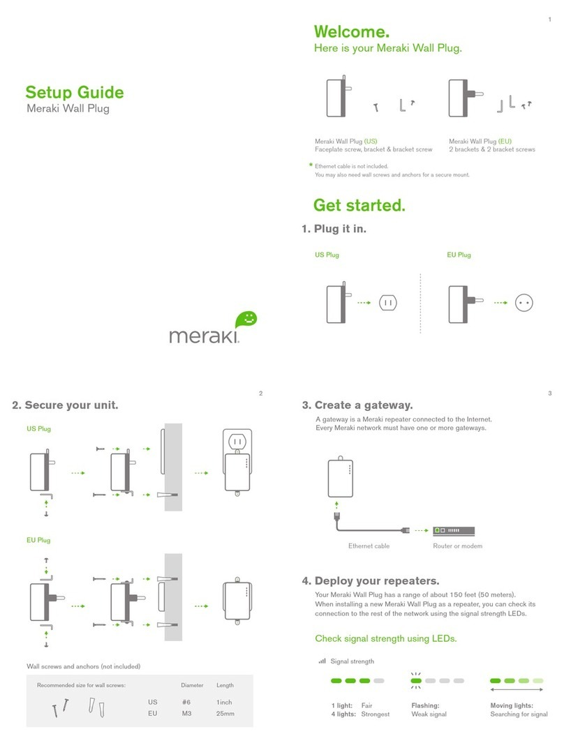 Meraki Wall Plug Setup guide