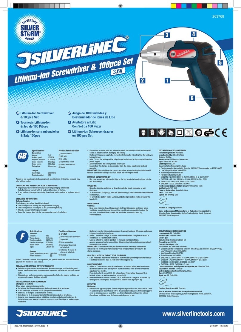 Silverline SILVER STORM 263768 User manual