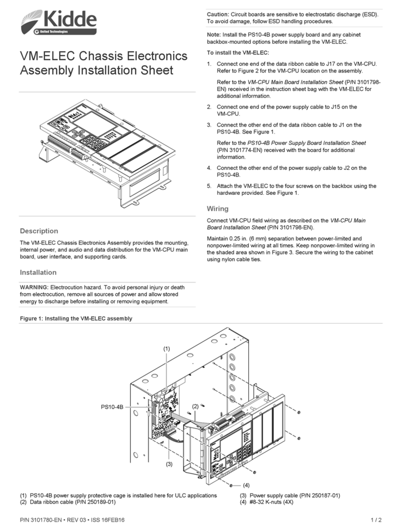 Kidde VM-ELEC Installation sheet