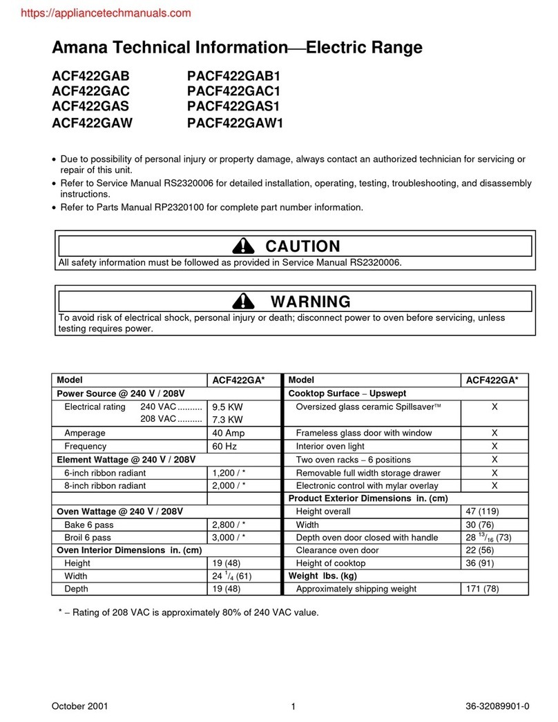 Amana ACF422GAB User manual