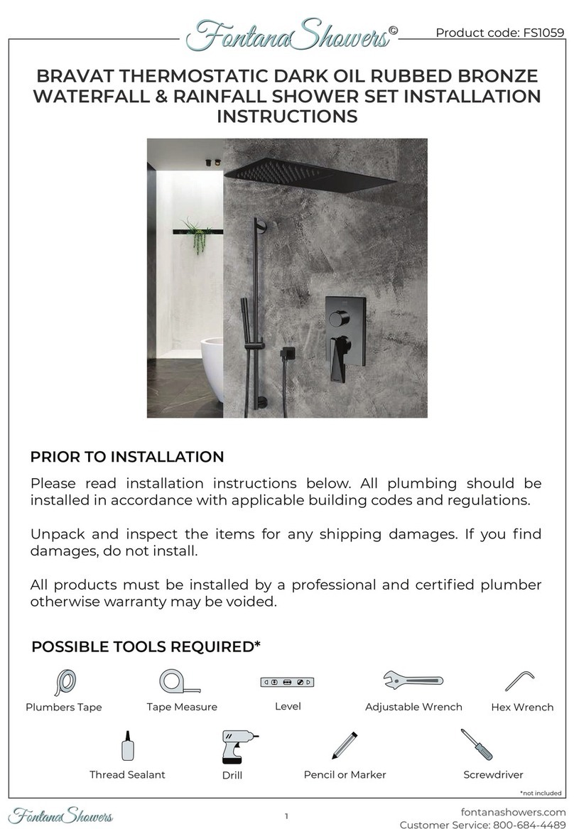 Fontana Showers BRAVAT FS1059 installation instructions