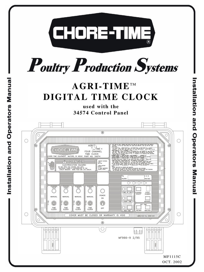 Chore-Time AGRI-TIME Installation and operator's manual