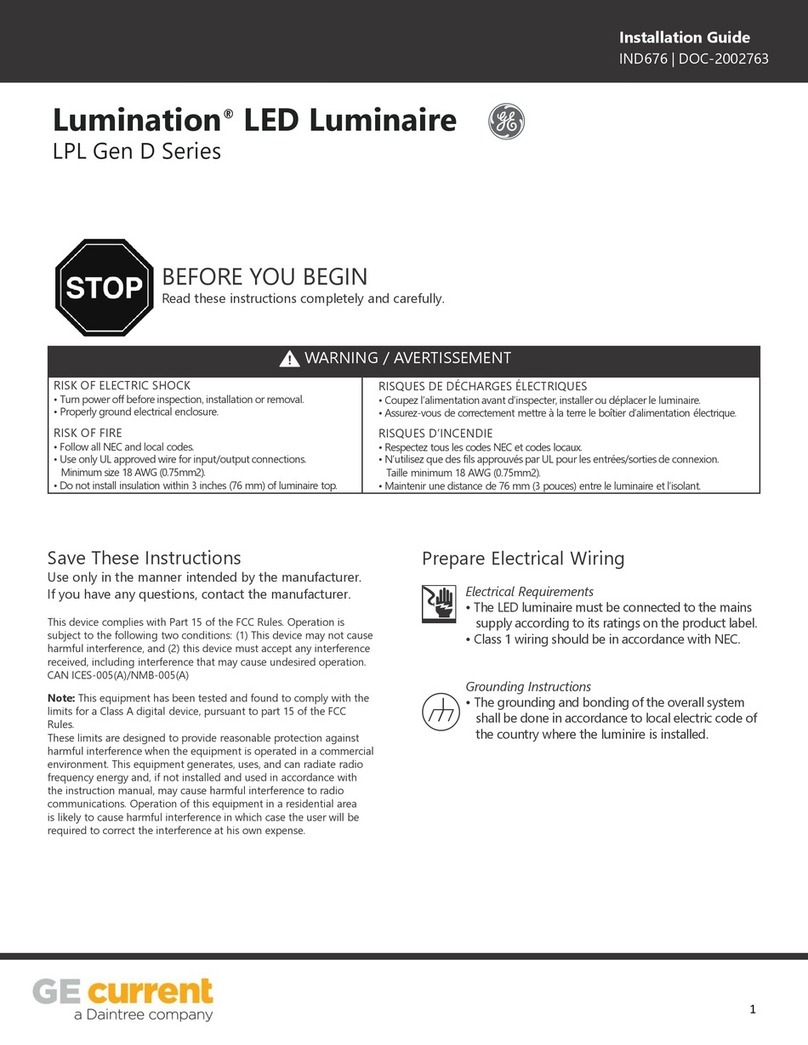 Daintree GE current Lumination LPL Gen D Series User manual