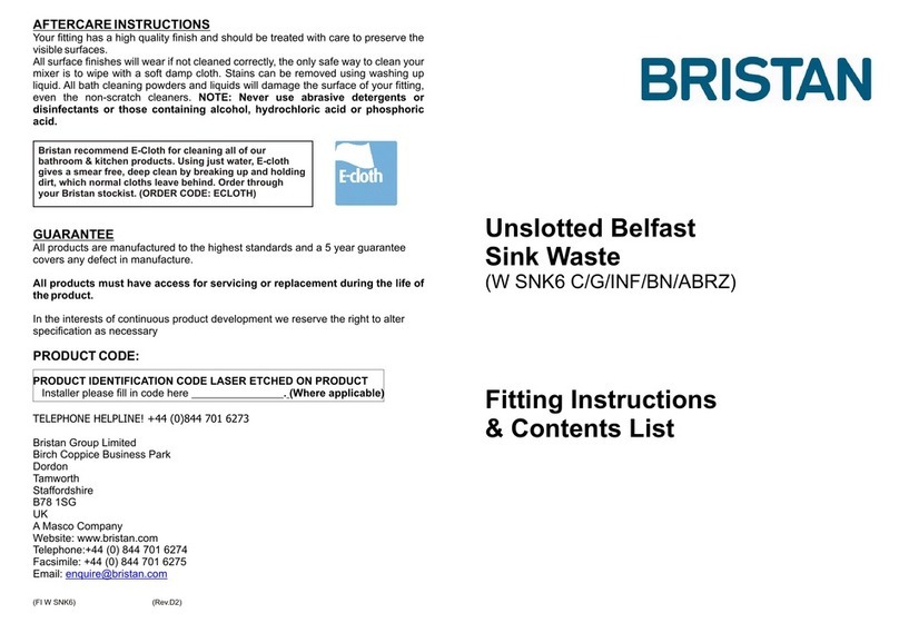 Bristan W SNK6 C User manual