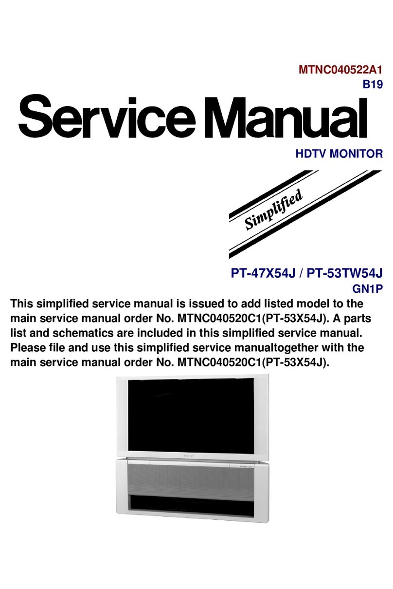 Panasonic PT47X54J - 47" PROJECTION TV User manual