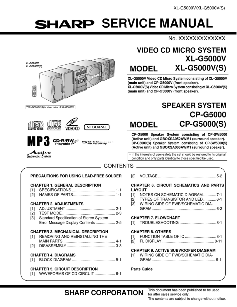 Sharp XL-G5000V Service manual