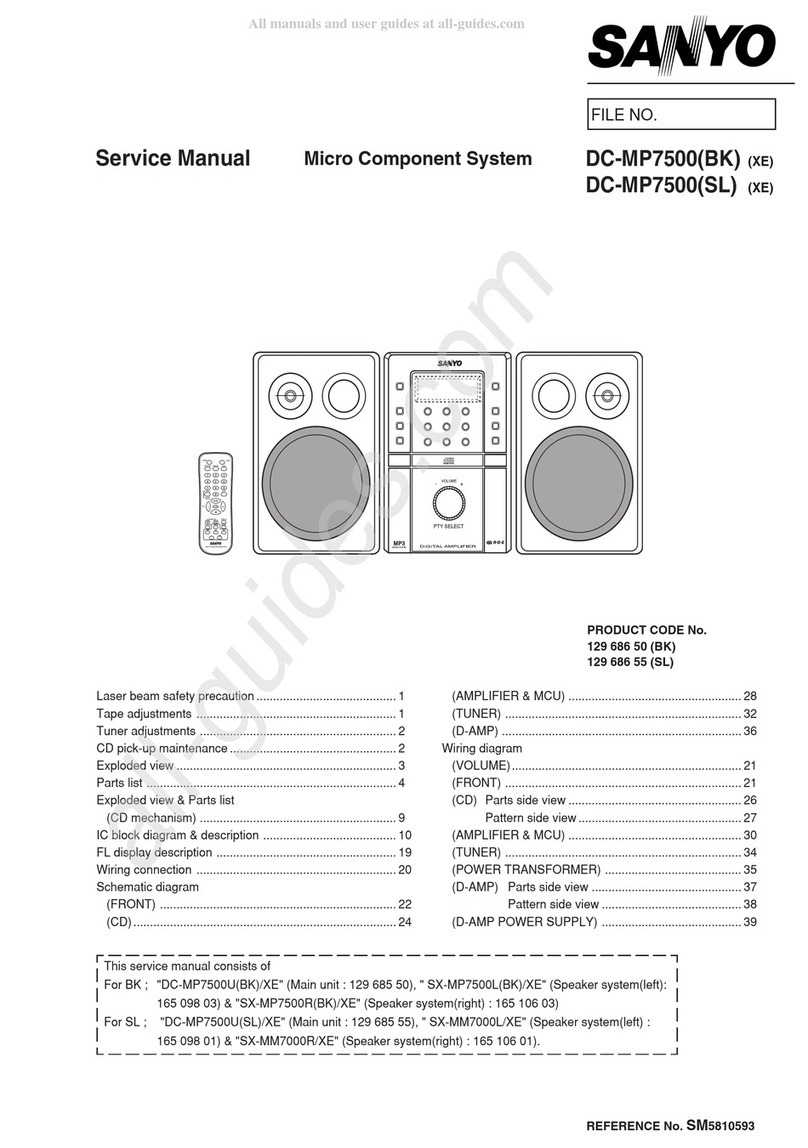 Sanyo DC-MP4500(BK)/XE User manual Sanyo DC-MP4500(BK)/XE User manual