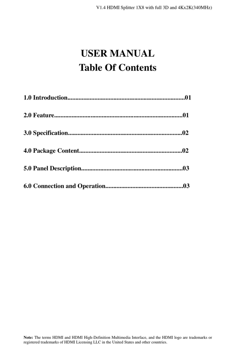 VITACOM SPLT-HDMI1.4/8-WL user manual