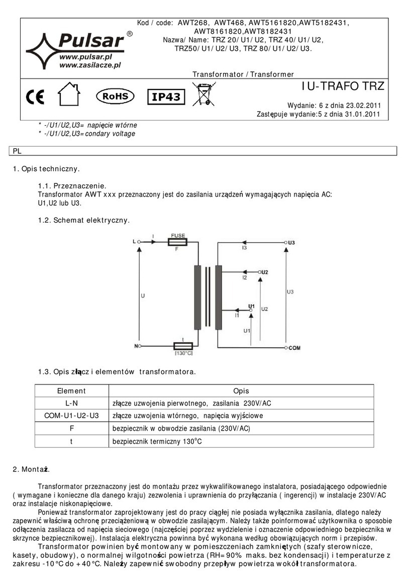 Pulsar AWT268 User manual Pulsar AWT268 User manual