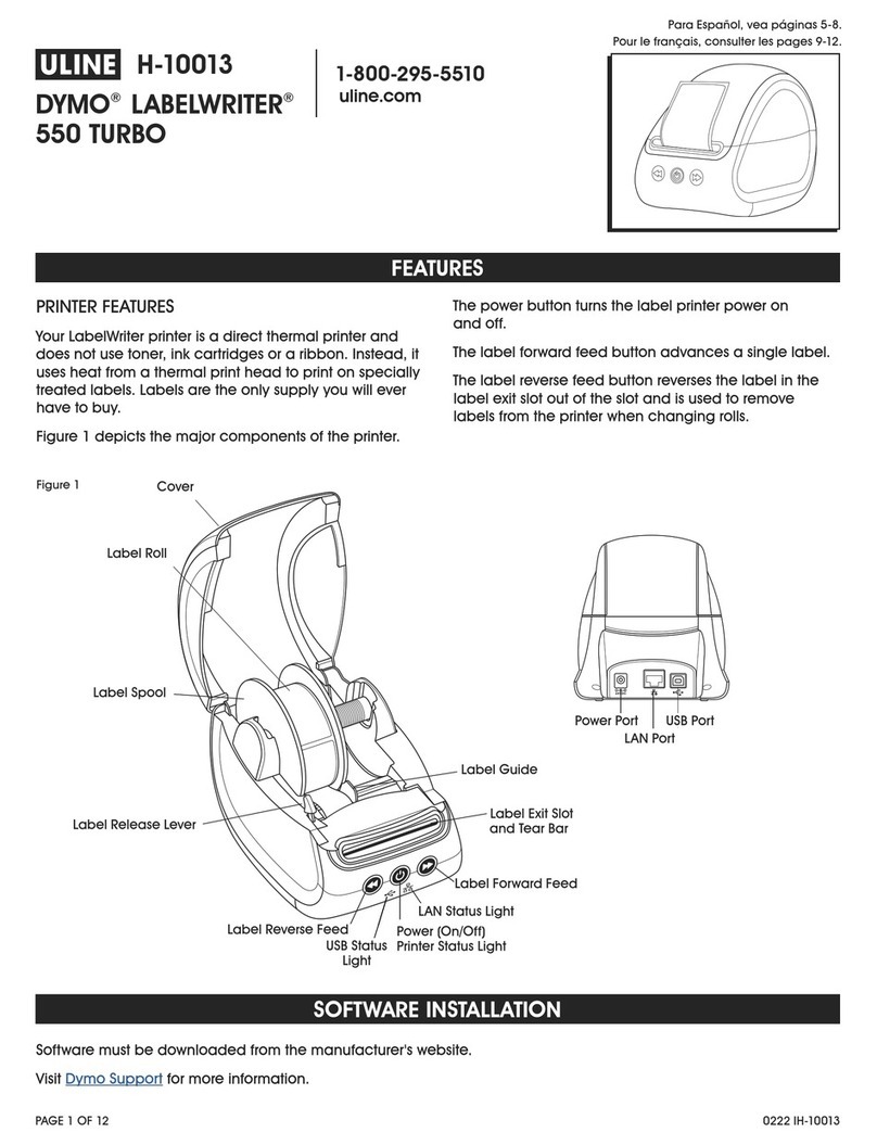 U-Line DYMO LABELWRITER 550 TURBO instructions