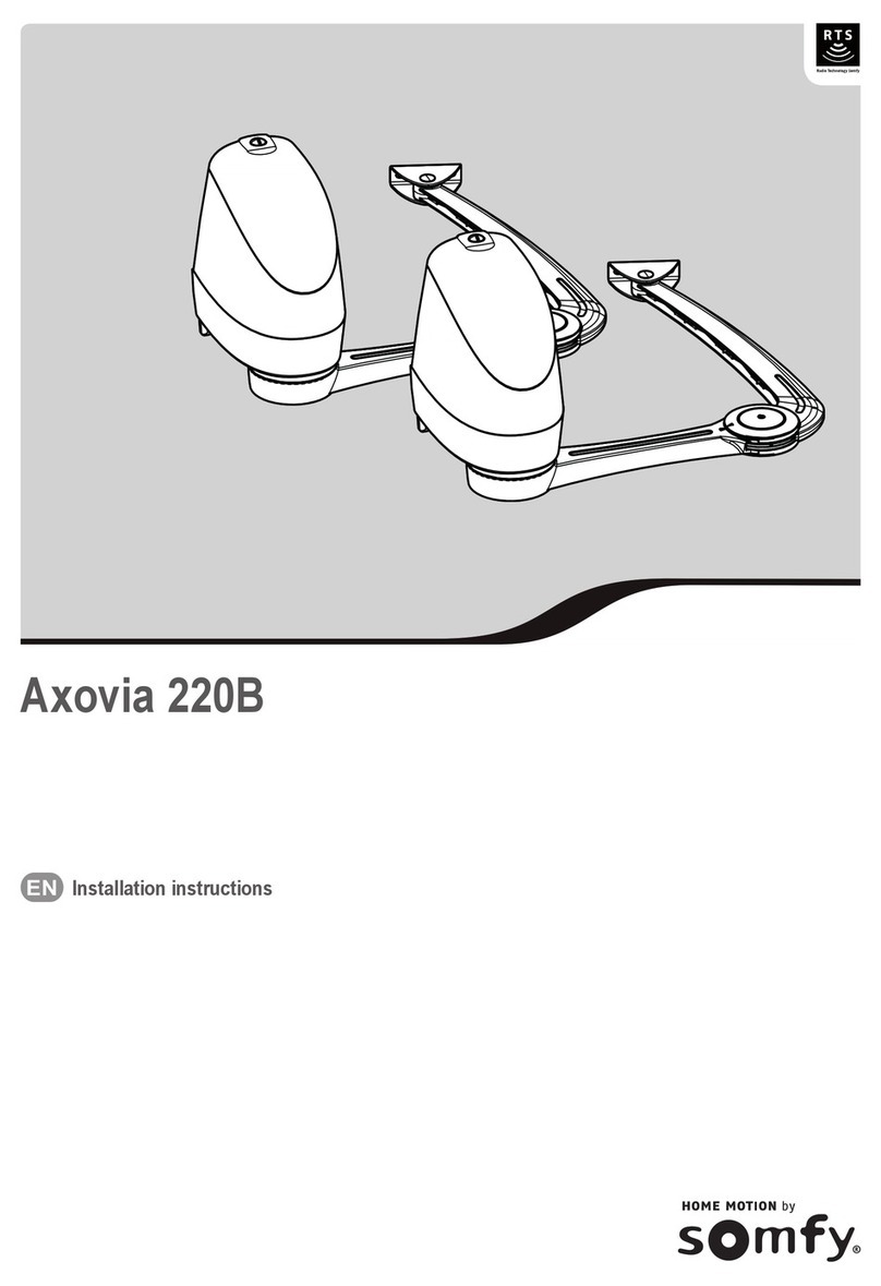 SOMFY HOME MOTION Axovia 220B installation instructions SOMFY HOME MOTION Axovia 220B installation instructions