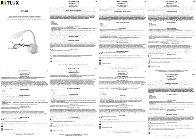 Retlux RTL 202 operating manual