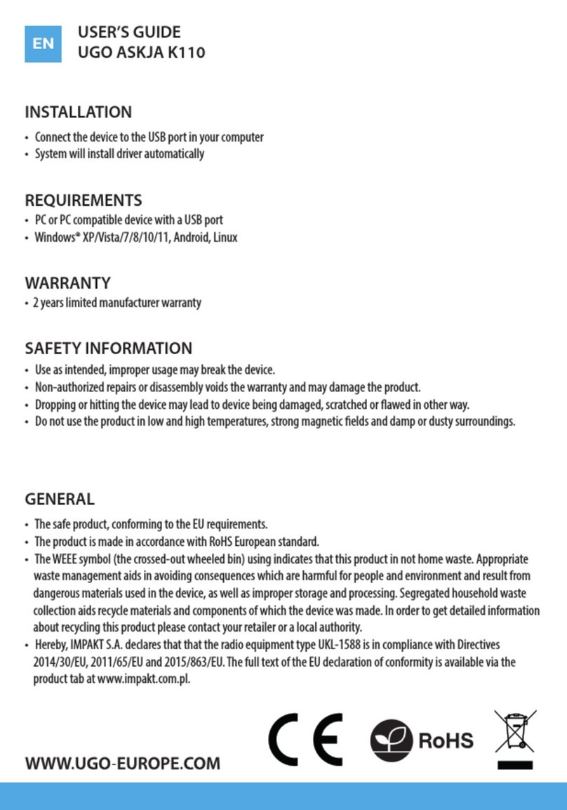Ugo ASKJA K110 user guide