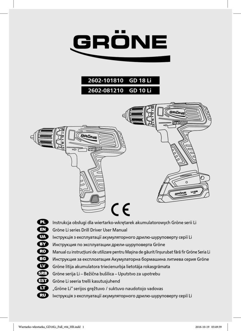 Gröne 2602-101810 GD 18 Li user manual