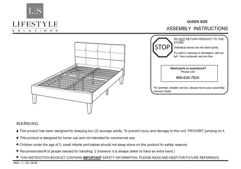 Lifestyle Solutions QUEEN SIZE Assembly instructions Lifestyle Solutions QUEEN SIZE Assembly instructions
