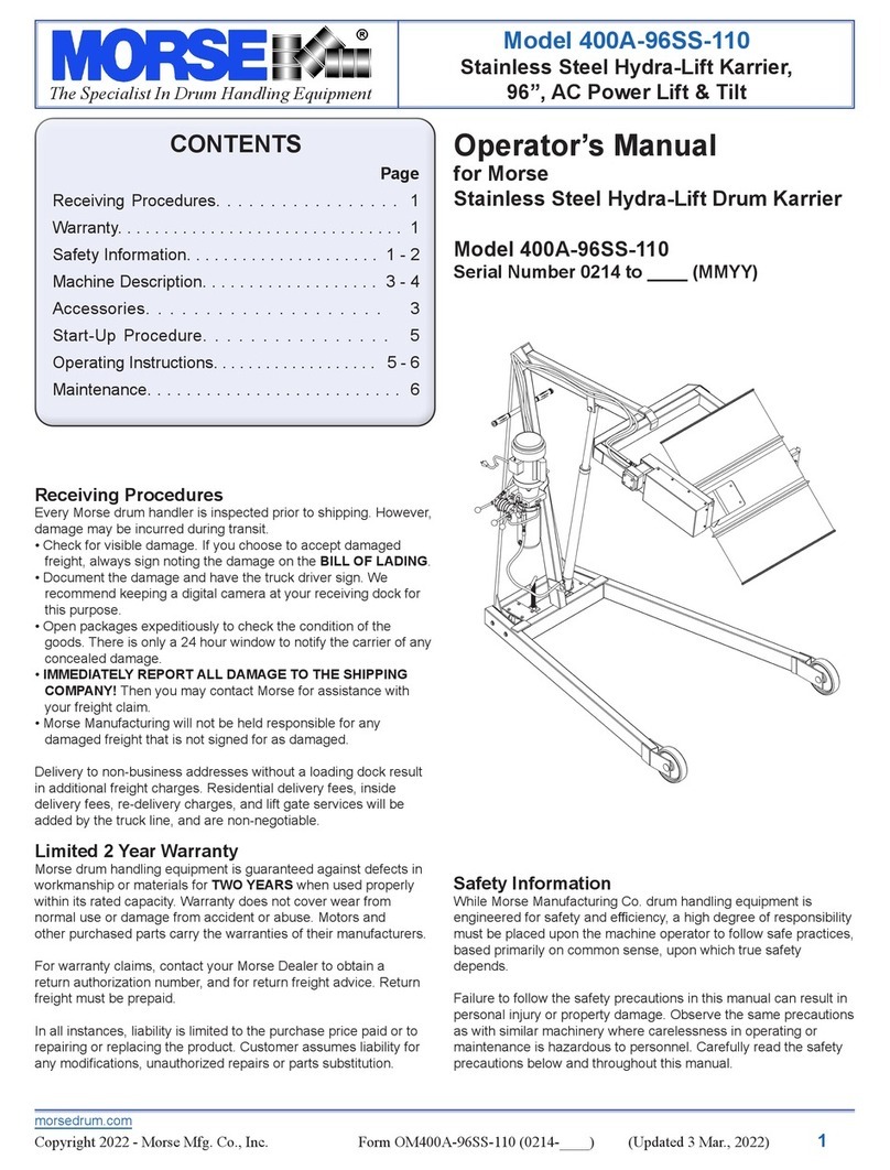 morse 400A-96SS-110 Operator's manual morse 400A-96SS-110 Operator's manual