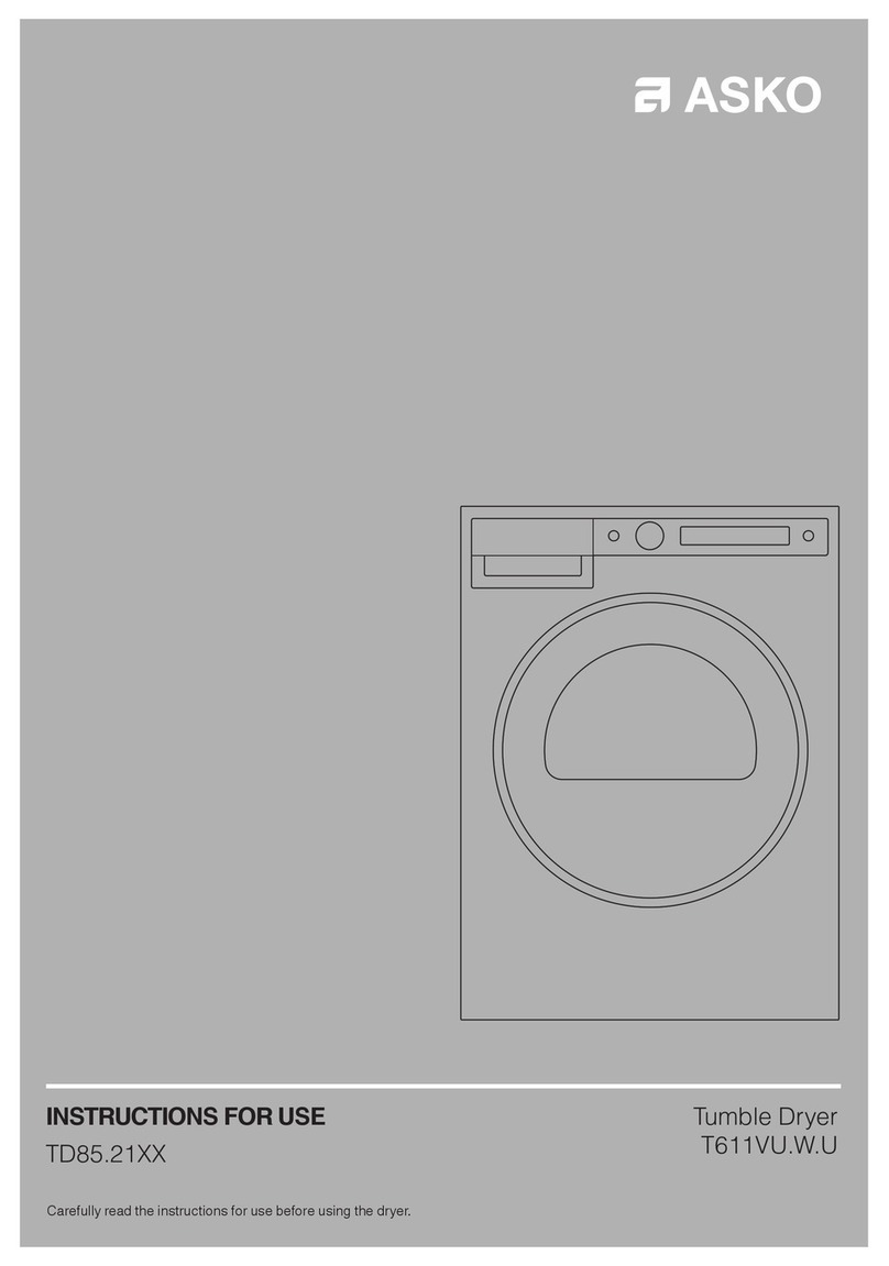 Asko T611VU.W.U User manual