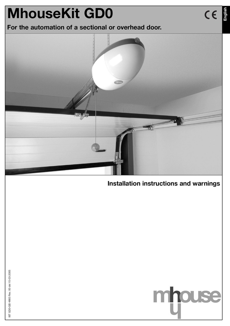 Mhouse GD0 Installation instructions and warnings