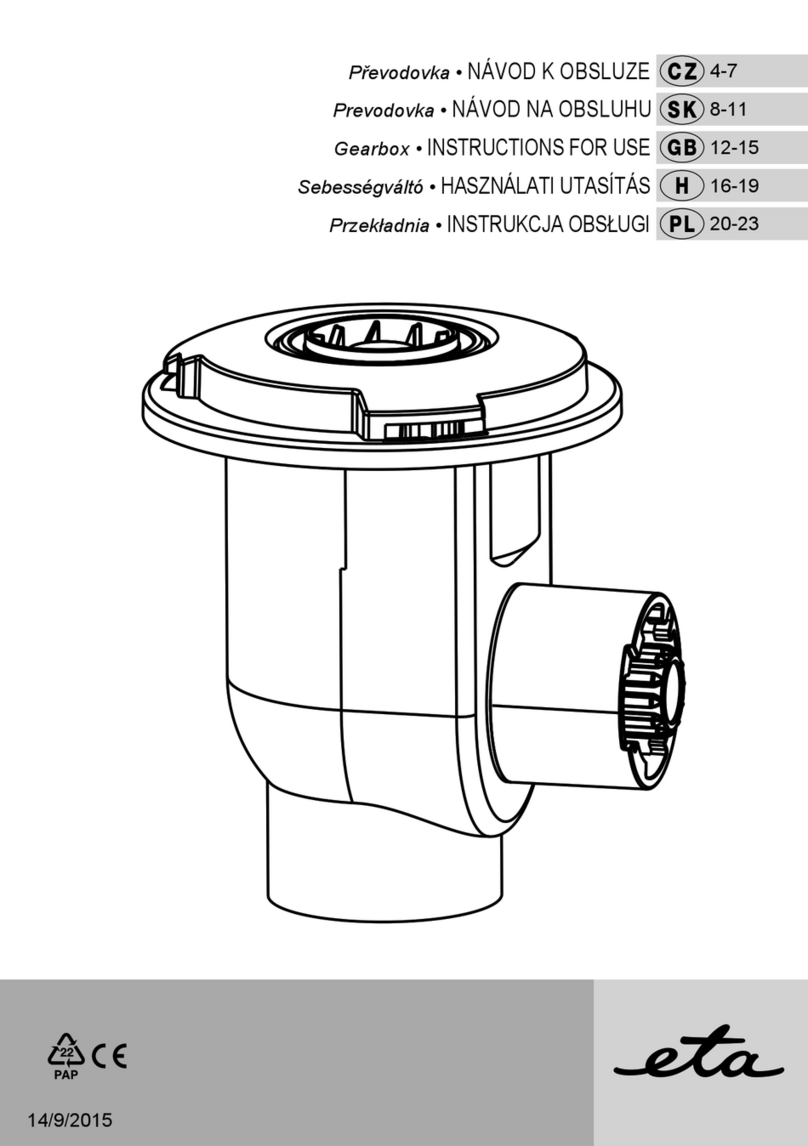 eta 002899999 Instructions for use