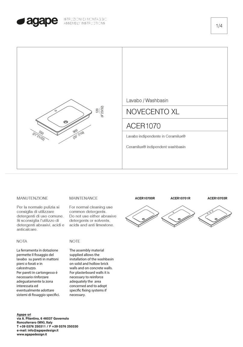 agape Novecento XL ACER1070 User manual