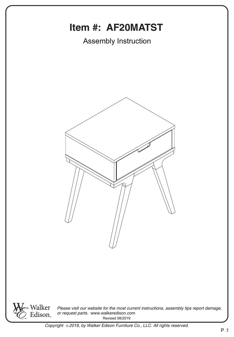 Walker Edison AF20MATST User manual