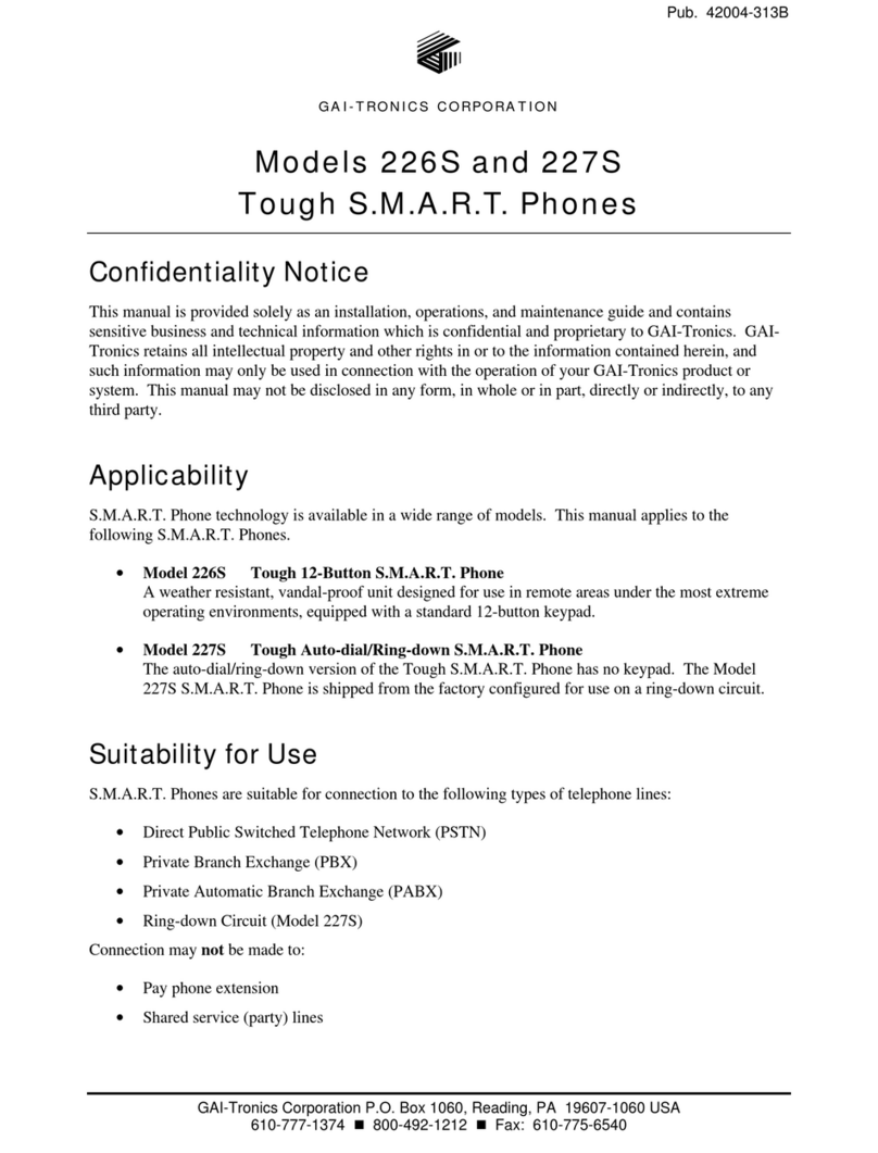 GAI-Tronics 226S manual
