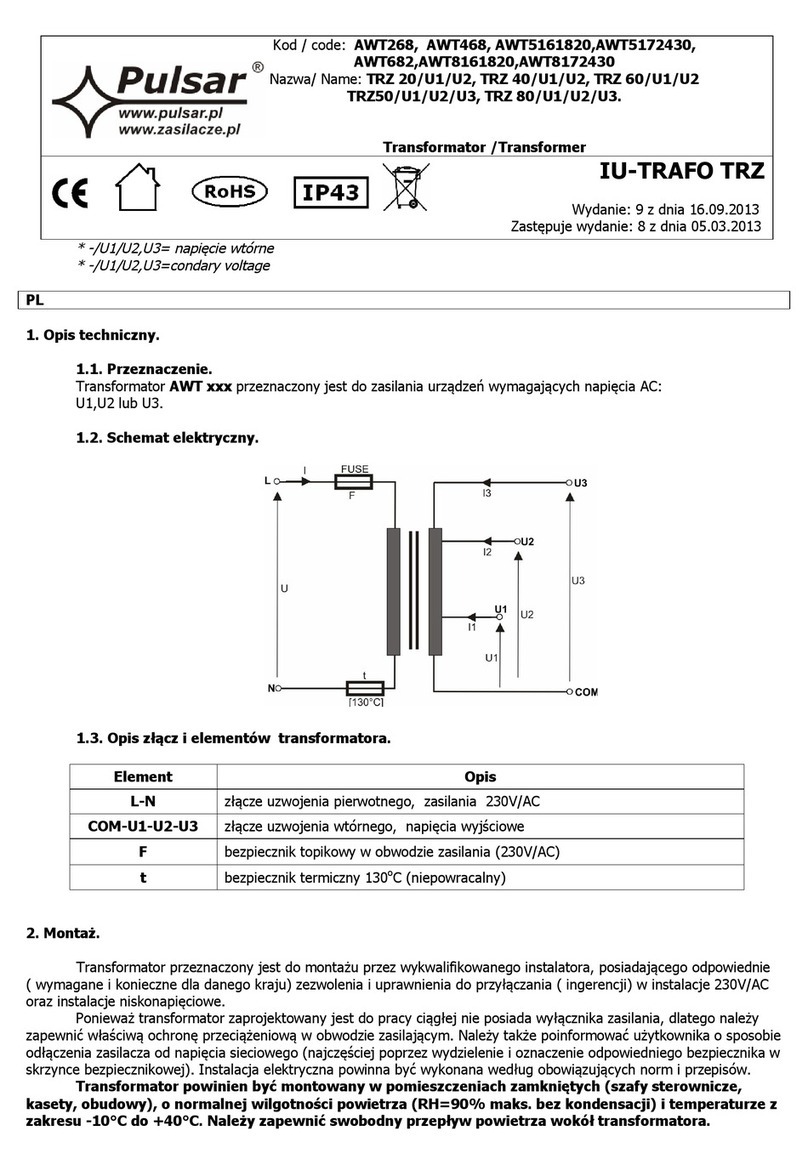 Pulsar AWT268 User manual