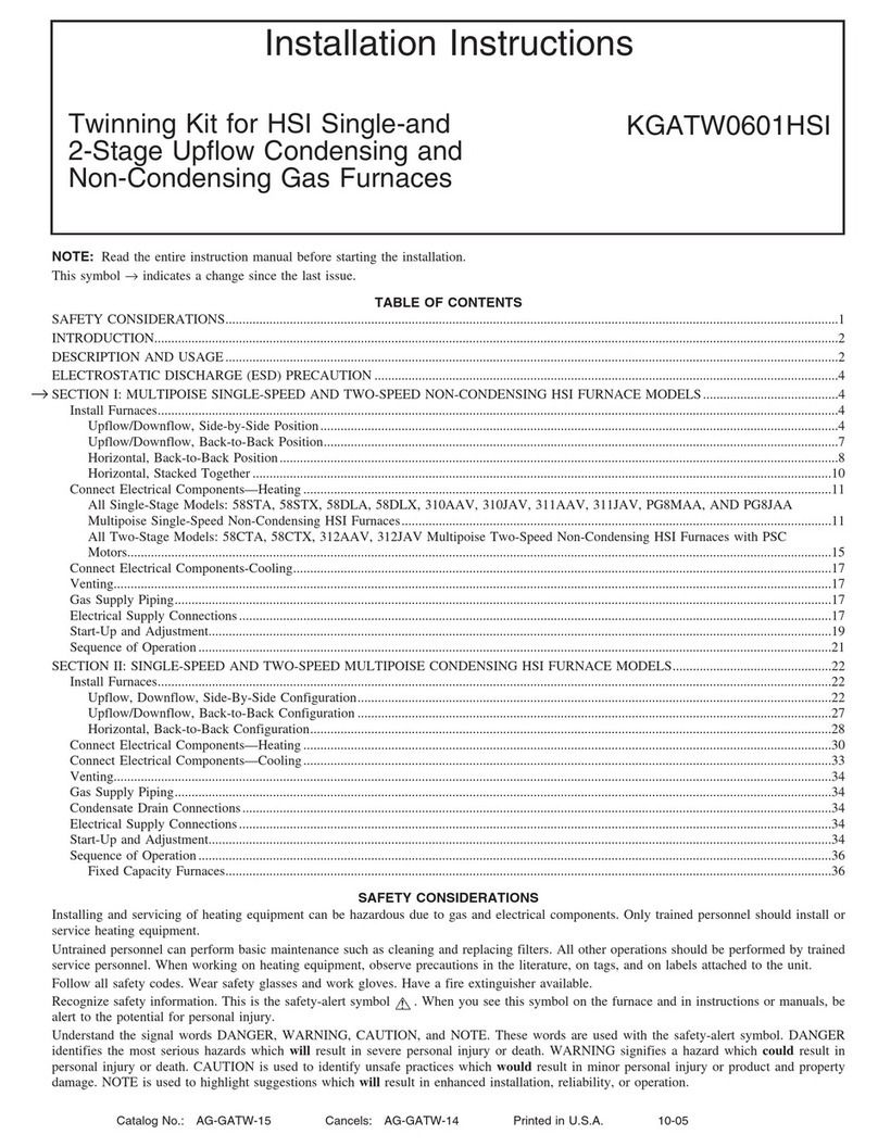 Carrier KGATW0601HSI installation instructions