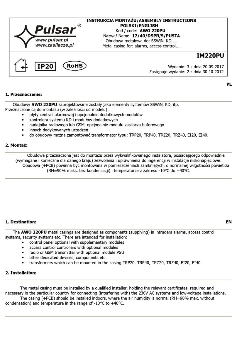 Pulsar AWO 220PU User manual