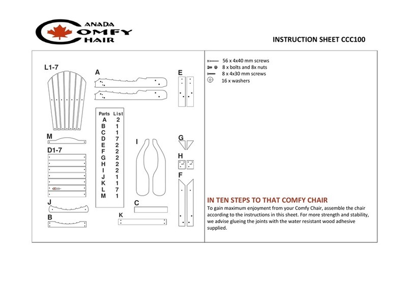Canada Comfy Chair CCC100 instruction sheet