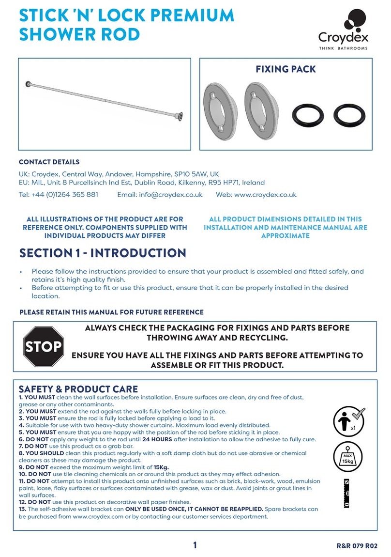 Croydex STICK 'N' LOCK PREMIUM User manual Croydex STICK 'N' LOCK PREMIUM User manual
