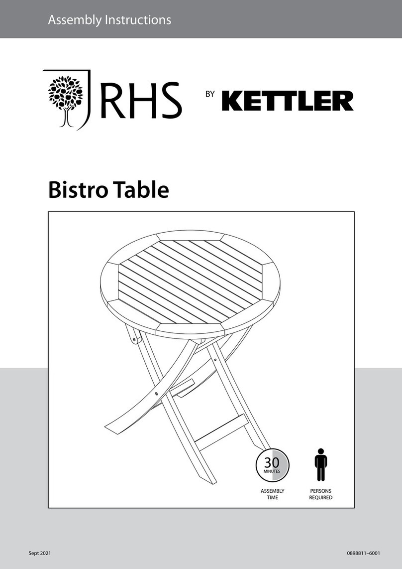 Kettler RHS Bistro Table Assembly instructions