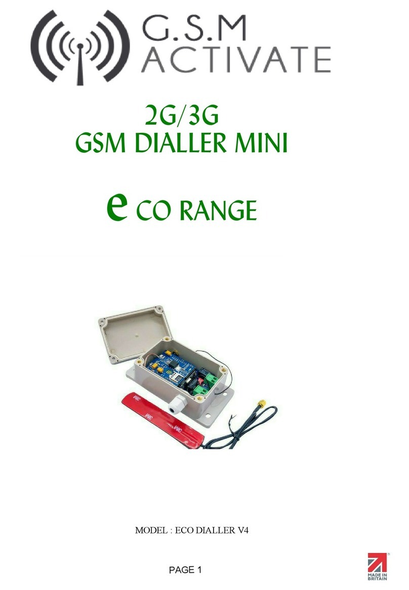 GSM Activate ECO DIALLER V4 quick start guide