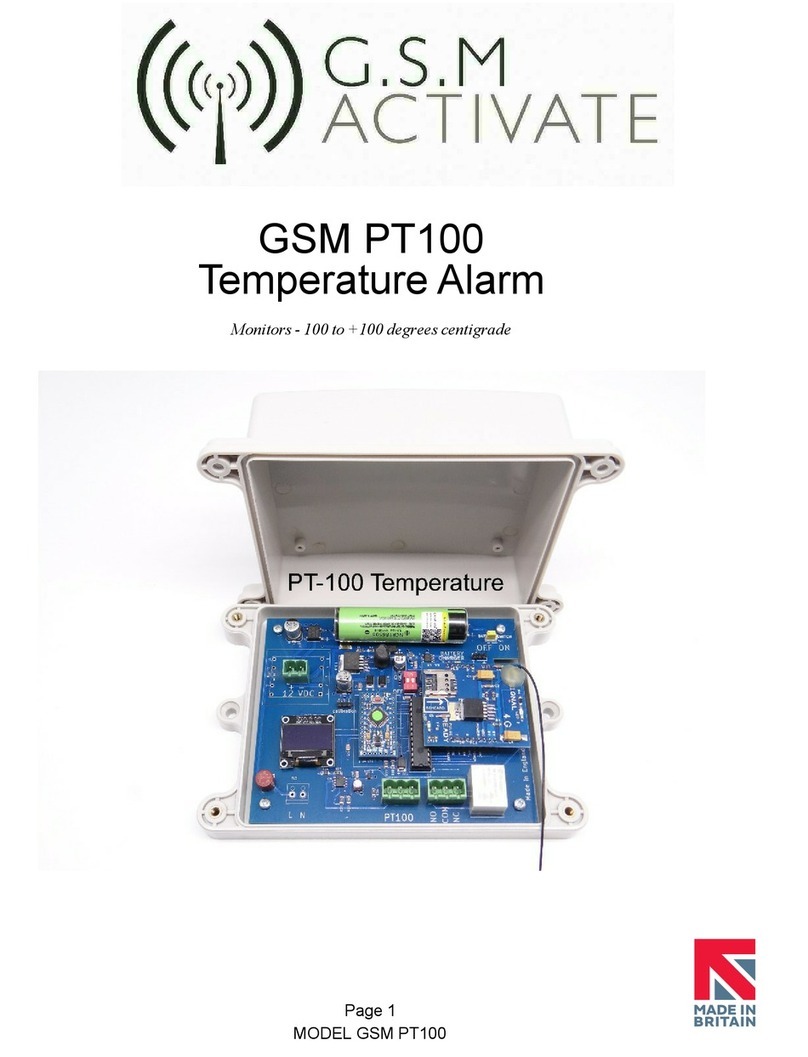 GSM Activate GSM PT100 manual