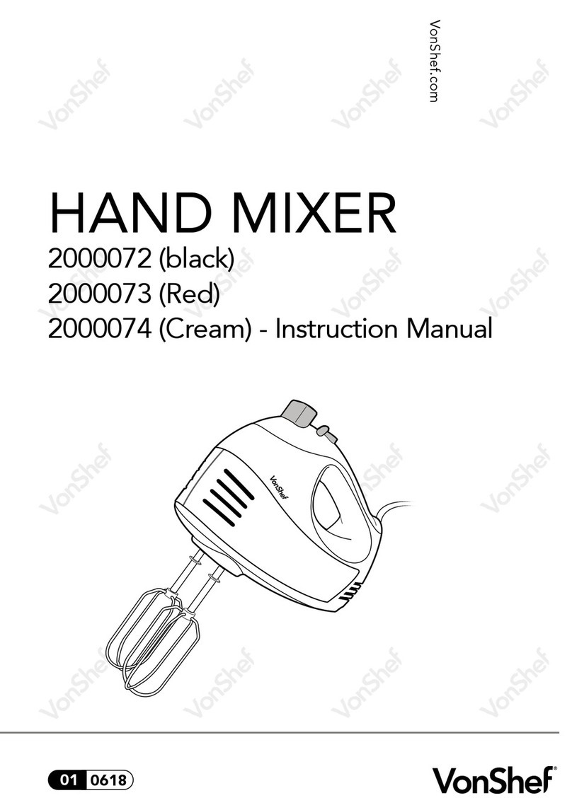 VonShef 2000072 instruction manual