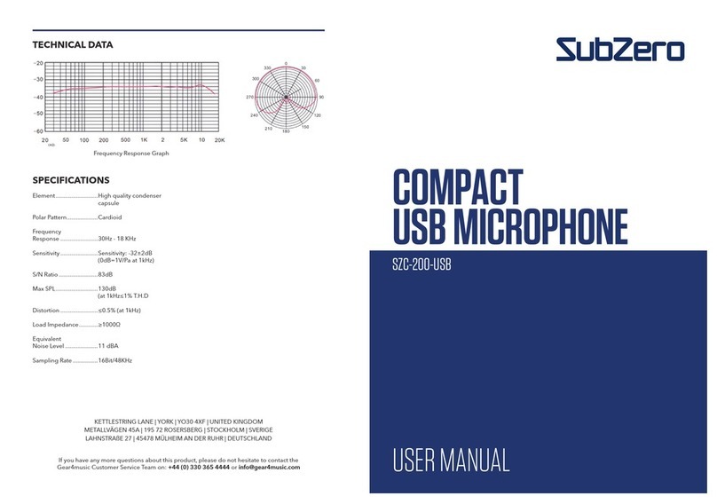 Subzero SZC-200-USB user manual