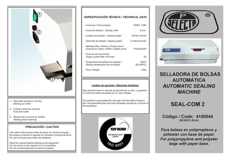 J.P. SELECTA SEAL-COM 2 quick start guide