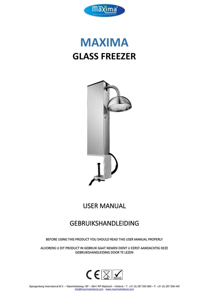 Maxima GLASS FREEZER User manual